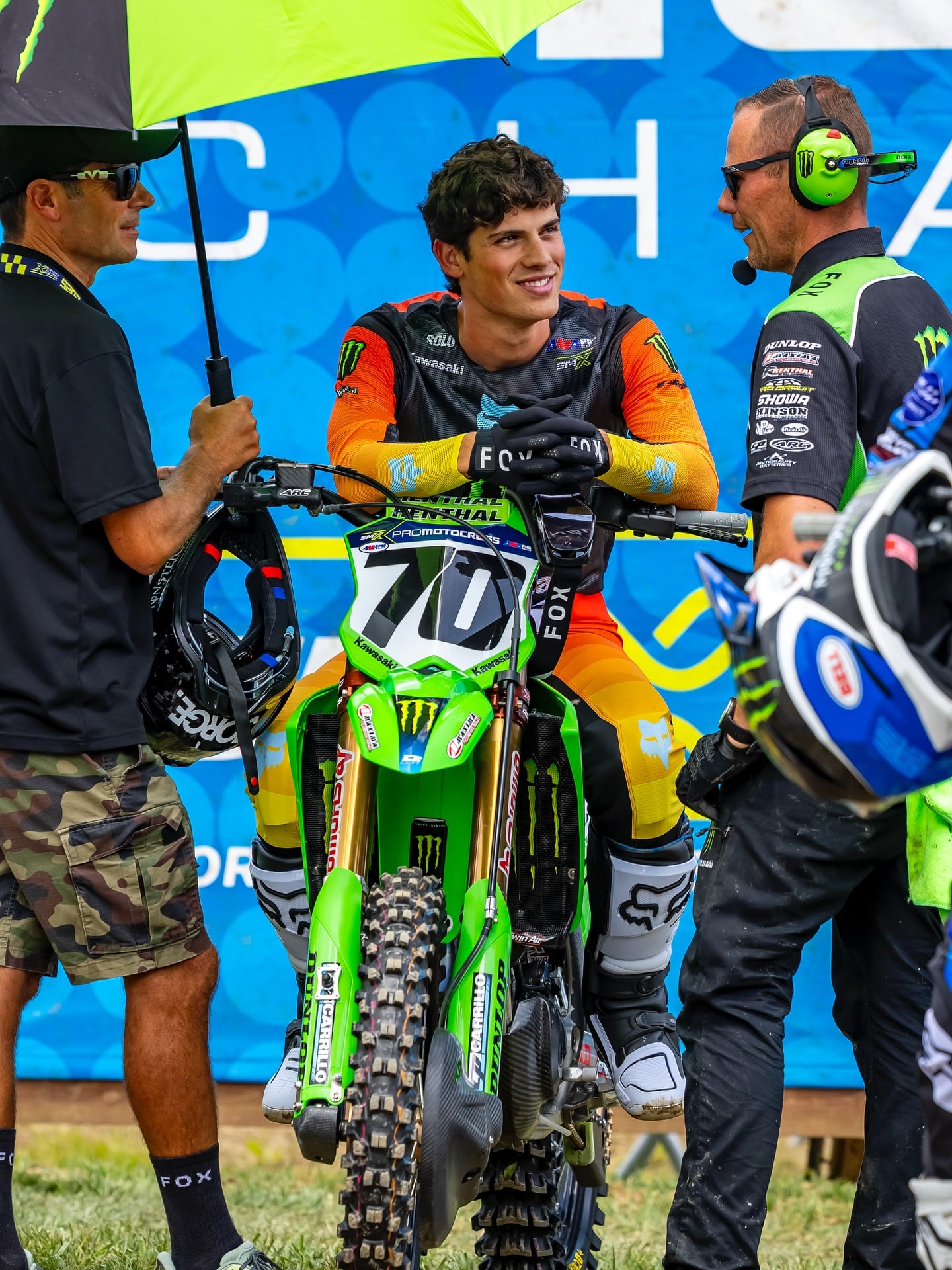 Jorge Prado, con la Kawasaki durante la temporada de Pro Motocross.