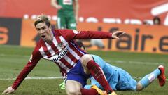 Torres scores his 100th goal for Atl&eacute;tico Madrid.