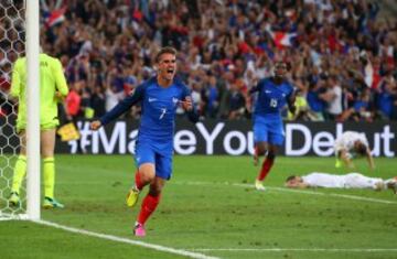 1-0. Antoine Griezmann celebró el primer tanto.