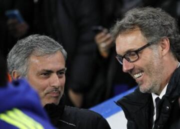 Laurent Blanc y José Mourinho.