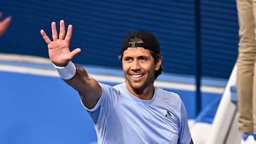Doha (Qatar), 19/02/2025.- Fernando Verdasco of Spain gestures as he and Novak Djokovic of Serbia play their Men's doubles quarterfinal match against Harri Heliovaara of Finland and Henry Patten of Great Britain at the Qatar Open mens tennis tournament in Doha, Qatar, 19 February 2025. (Tenis, Finlandia, Gran Bretaña, España, Reino Unido, Catar) EFE/EPA/NOUSHAD THEKKAYIL