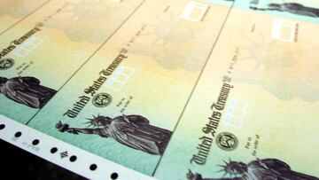 Imagen Ilustrativa de un cheque de estímulo vía Getty Images, 2020.