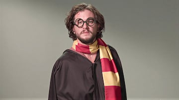 Kit Harington haciendo cosplay de Harry Potter