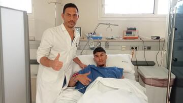 Rachad Fettal, operado con éxito del menisco externo de su rodilla derecha.