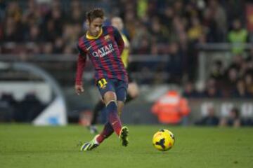 Pase de Neymar en el gol 3-0 de Alexis.