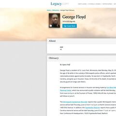 George Floyd Obituary: how to sign the guestbook