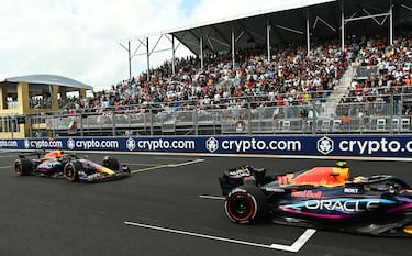 Checo Pérez pierde con Max Verstappen y queda en el segundo lugar en el GP de Miami