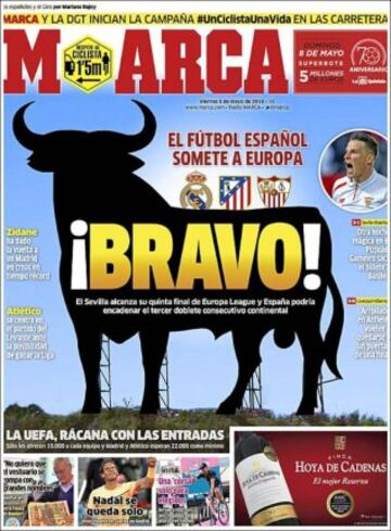 Portadas de la prensa mundial