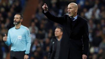 Zidane, durante el partido frente a la Real Sociedad.