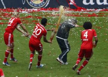 El Bayern celebra el título de campeón de la Bundesliga