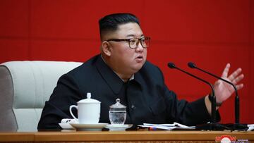 Pyongyang (Korea, Democratic People&#039;&#039;s Republic Of), 13/08/2020.- Kim Jong-Un, chairman of the Workers&#039; Party of Korea, chairman of the State Affairs Commission of the Democratic People&#039;s Republic of Korea and supreme Commander of the 