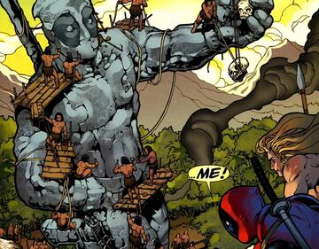 deadpool estatua tierra salvaje savage land