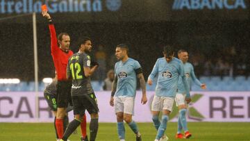 Willian José, expulsado ante el Celta.