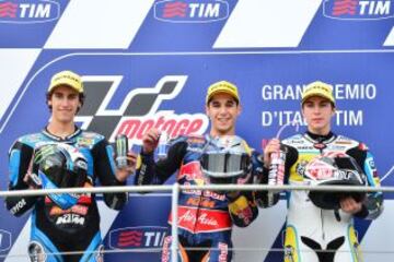 Luis Salom, Alex Rins y Maverick Viñales forman el triplete español en Moto 3.