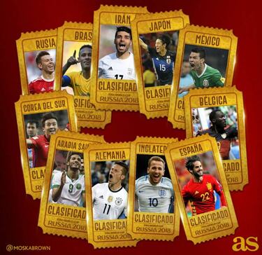 Los 11 países clasificados al Mundial de Rusia