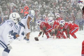 El New Era Field de Buffalo se pintó de blanco con la espectacular nevada que cayó en el juego entre los Indianapolis Colts y los Buffalo Bills. El juego terminó 13-7 en favor de los Bills. La temperatura estaba en -2 grados centígrados con vientos de 29 kilómetros por hora.