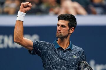 Novak Djokovic ante Richard Gasquet.