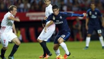 James disputó su partido oficial número 49 con el Real Madrid.