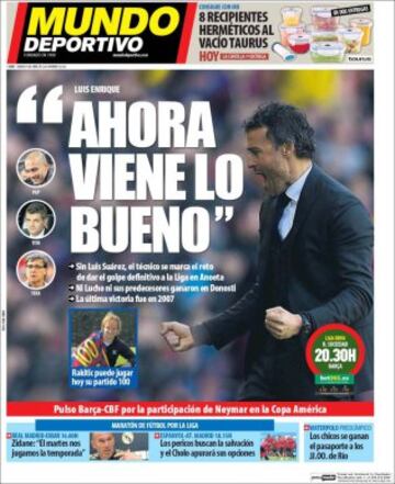 Portadas de la prensa mundial