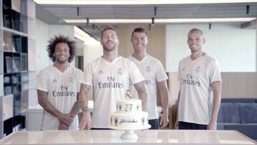 Los capitanes del Madrid felicitan el cumple a los socios