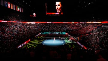 Ceremonia despedida Nadal en Málaga al caer España en los cuartos de la Copa Davis.