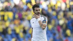 El delantero del Valencia, Álvaro Negredo, durante un partido con el Valencia.