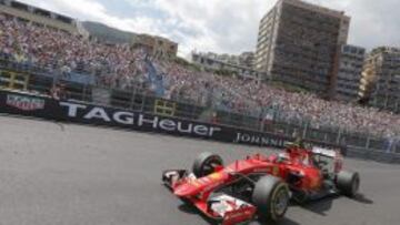 Kimi Raikkonen, ayer en Montecarlo.