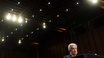 Federal Reserve Chair Jerome H. Powell testifies before a U.S. Senate Banking, Housing, and Urban Affairs Committee hearing on “The Semiannual Monetary Policy Report to the Congress” on Capitol Hill in Washington.