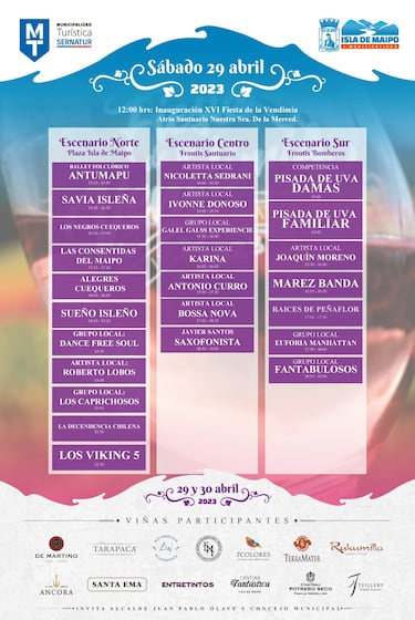 Así será la XVI Fiesta de la Vendimia de Isla Maipo: fecha, lugar y novedades