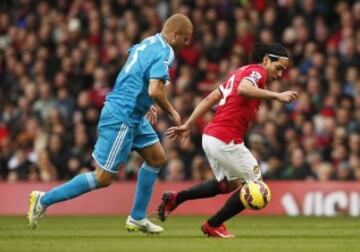 El delantero colombiano fue titular en el Manchester United ante el Sunderland.