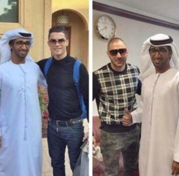 Cristiano Ronaldo y Benzema en Dubai.