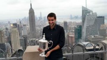 Marin Cilic, en la terraza del Rockefeller Center con Nueva York a sus pies.