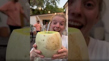 Le presentan el melón con vino a dos turistas noruegos y su reacción se hace viral de inmediato en Tiktok