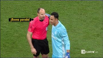 Mateu a Keylor, al final del partido: "¡Buena parada..!"