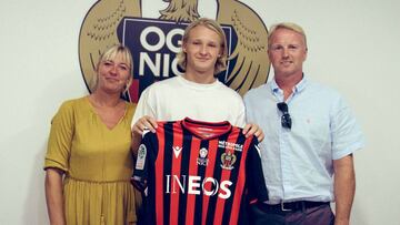 Dolberg, en su presentación con el Niza