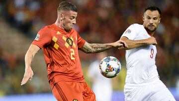 El central del Tottenham, Toby Alderweireld, durante un partido de B&eacute;lgica.