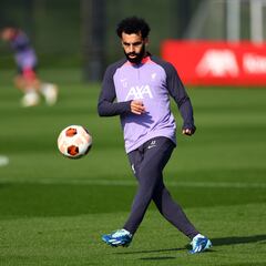 Mo Salah back in training with Liverpool