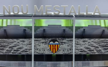 Vista de la maqueta del Nou Mestalla. 