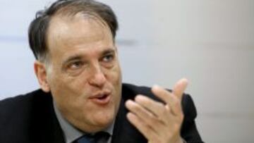 El presidente de la Liga de F&uacute;tbol Profesional, Javier Tebas.