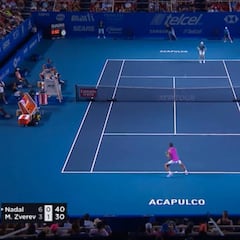 Nadal es gigante: hace correr al rival por toda la pista para no llegar a ninguna bola