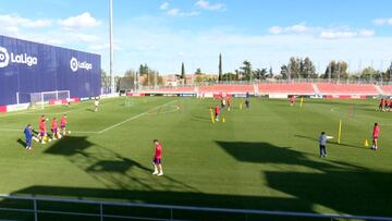 Morata se retira del entrenamiento del Atleti