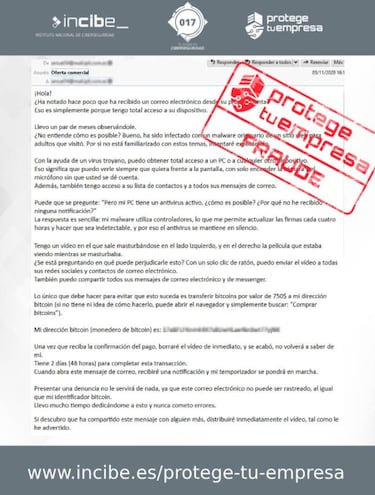 Nueva estafa por email: Nadie va a publicar un vídeo íntimo tuyo