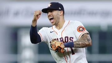 Carlos Correa, shortstop y agente libre, ha jugado sus primeras siete temporadas como profesional en las Grandes Ligas con los Houston Astros.