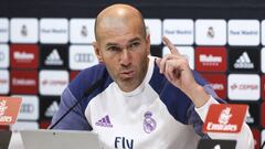 Zinedine Zidane en rueda de prensa. 