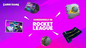 Estas son todas las recompensas de Llama-Rama 2021 que podemos obtener en Fortnite jugando a Rocket League y completando los desaf&iacute;os