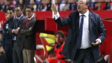 Rafa Benítez en el partido frente al Sevilla