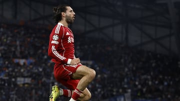 MARSEILLE (France), 21/01/2026.- Dominik Szoboszlai of Liverpool FC celebrates scoring the 0-1 goal during the UEFA Champions League soccer match between Olympique Marseille and Liverpol FC, in Marseille, France, 21 January 2026. (Liga de Campeones, Francia, Marsella) EFE/EPA/GUILLAUME HORCAJUELO