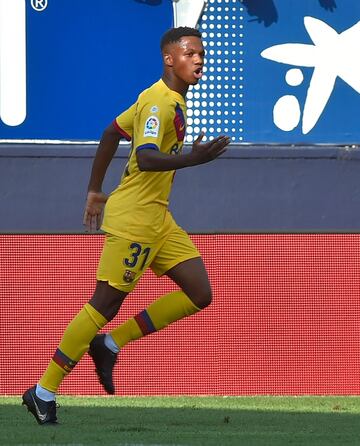 El jugador de 16 años, Ansu Fati, empató el partido 1-1.