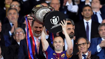 El Barcelona ganó 0-5 al Sevilla y se proclamó campeón de la Copa del Rey en 2018. Andrés Iniesta jugó su última final con el conjunto azulgrana.