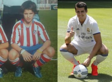 Álvaro Morata comenzó desde pequeño en las categorías inferiores del Atlético de Madrid. Dio el salto al Real Madrid donde acabó jugando en el primer equipo tras pasar por la Juventus. Tras no terminar de cuajar acabó en el Chelsea, el cual, le cedió al Atlético de Madrid en enero de 2019.